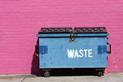 Professional waste clearance team in action