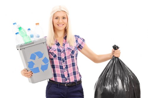 Garden waste being collected for removal