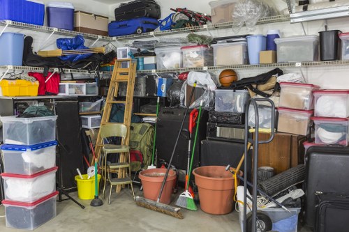 Professional garden waste removal service team